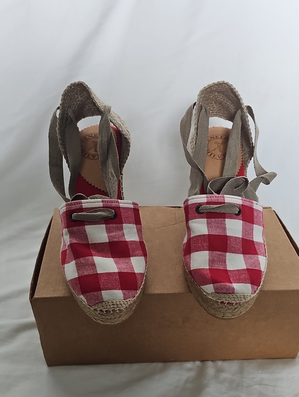 Penelope Chilvers Red Gingham Espadrille